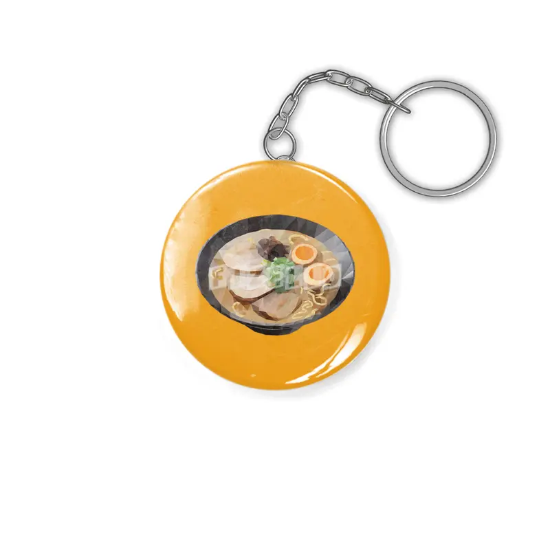 Japanese Tonkotsu Ramen Polygon Art Anahtarlık