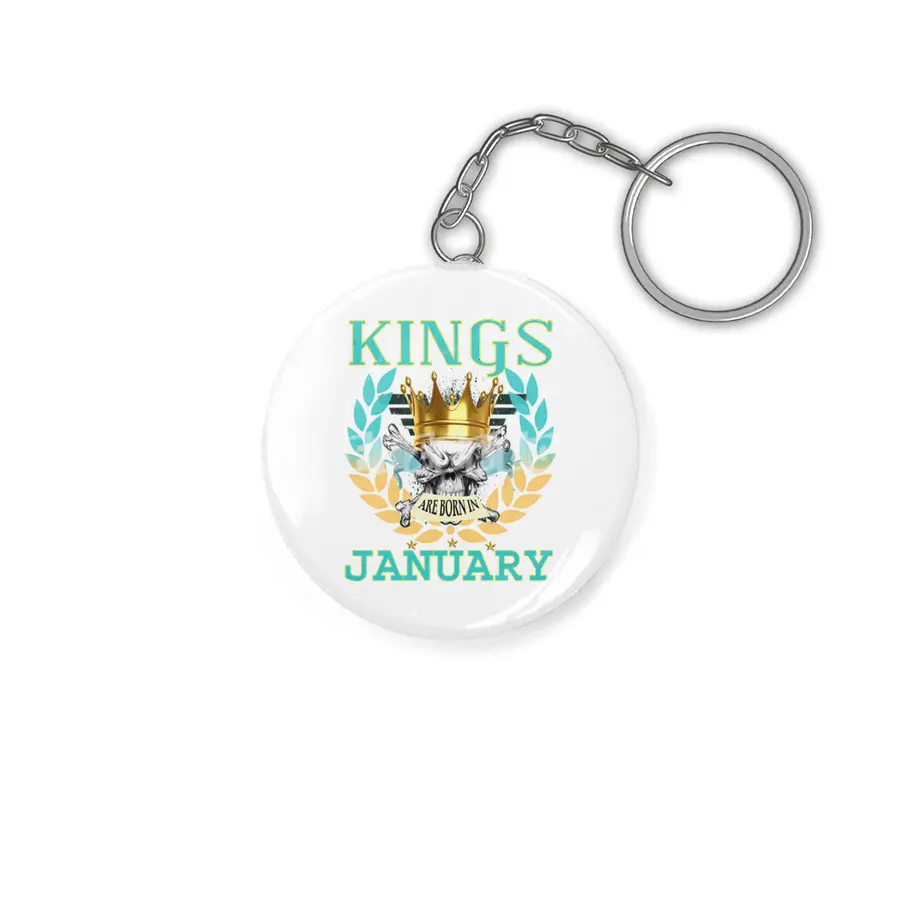 Kings Are born in January  T-shirts  Anahtarlık