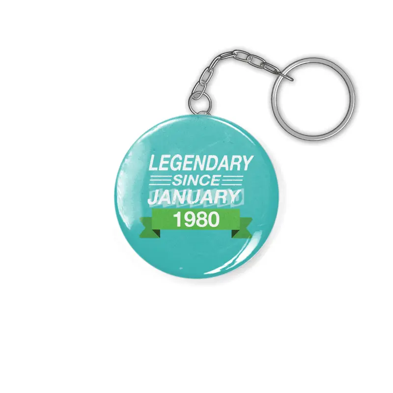 Legendary Since January 1980 Birth Month Anahtarlık