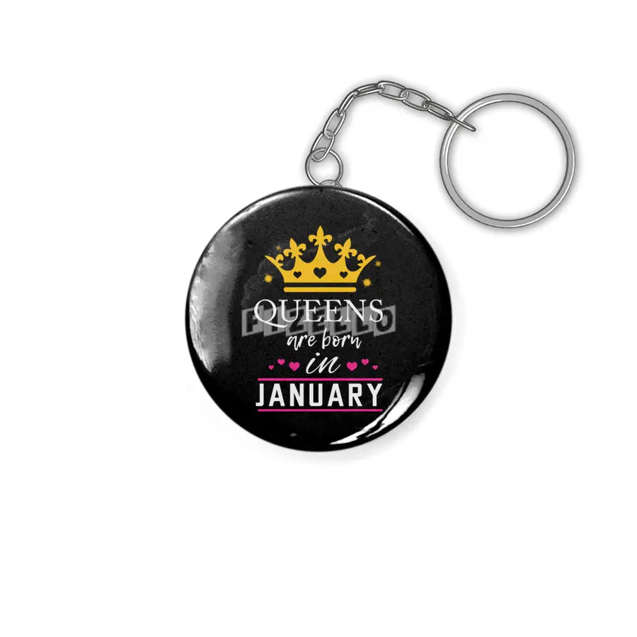 Queens are born in january birthday gift for her Anahtarlık
