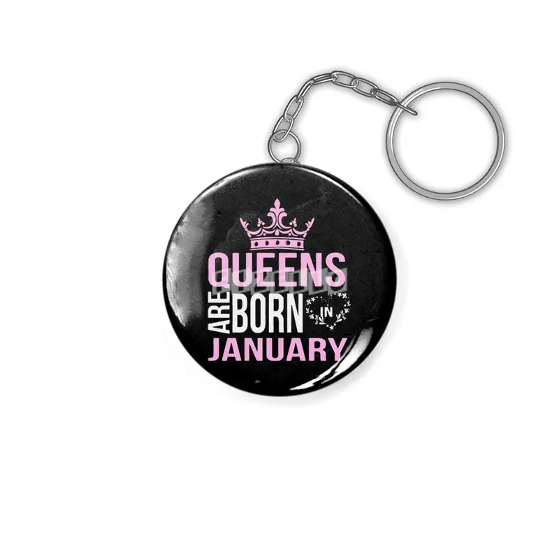 Queens are born in January T-shirt Anahtarlık