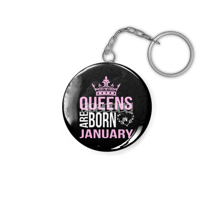 Queens are born in January T-shirt Anahtarlık