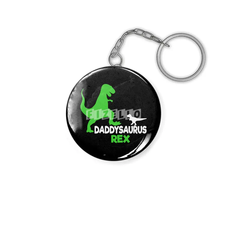 daddysaurus rex geek Anahtarlık