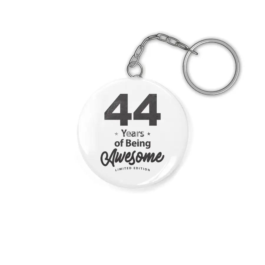 44 Years Of Being Awesome 44th Birthday Anahtarlık