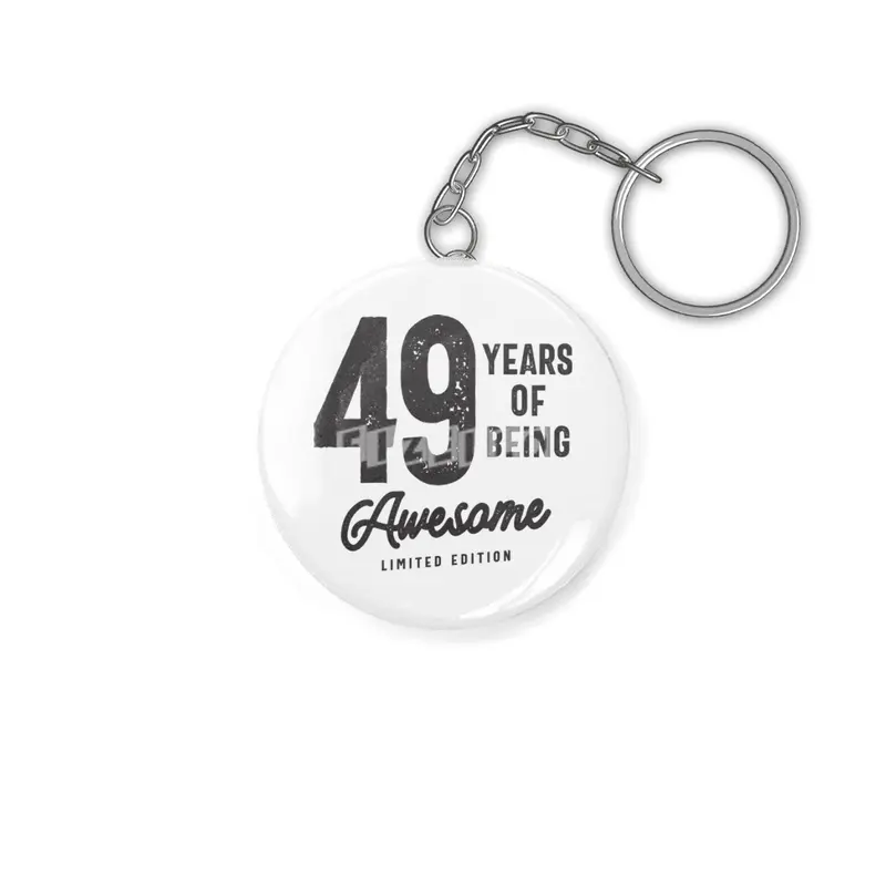 49 Years Of Being Awesome 49th Birthday Anahtarlık