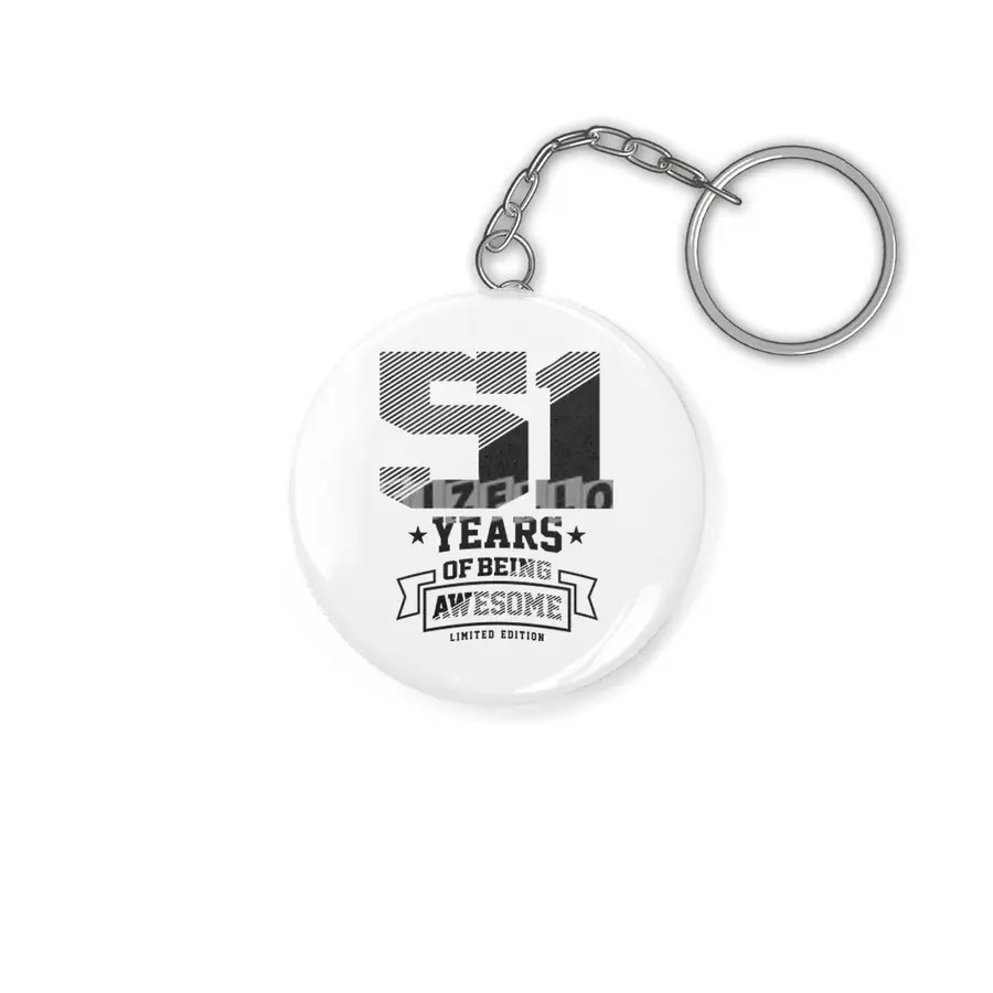 51 Years Of Being Awesome 51st Birthday Anahtarlık