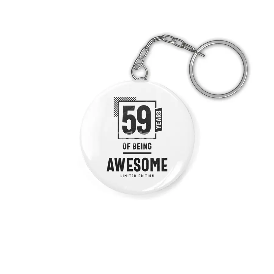 59 Years Of Being Awesome 59th Birthday Anahtarlık