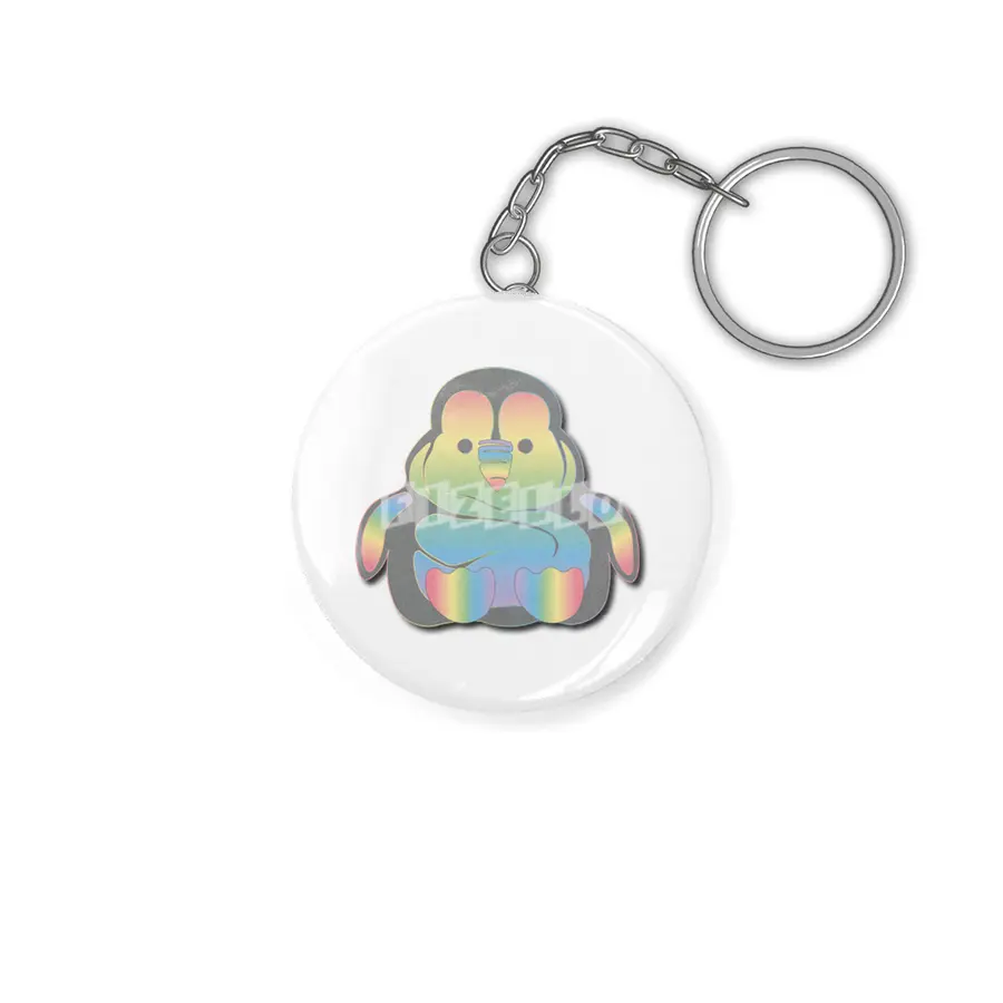 Rainbow Penguin Blob Anahtarlık