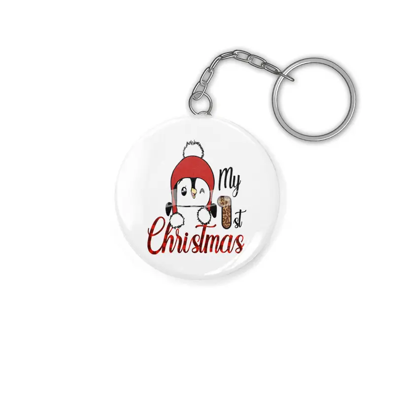 Baby Penguin My First Christmas Anahtarlık