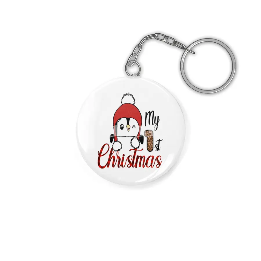 Baby Penguin My First Christmas Anahtarlık