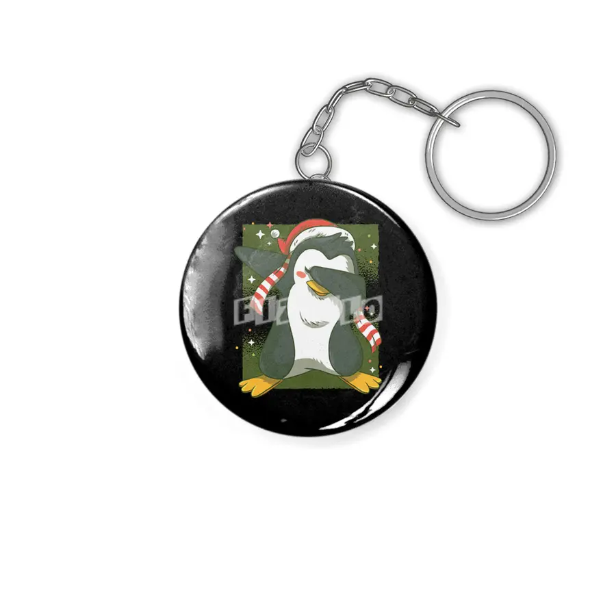 Christmas penguin dab Anahtarlık