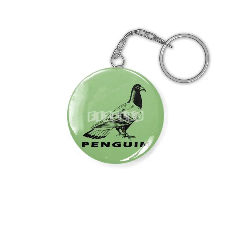 Deliberately Wrong Black Penguin Pigeon Anahtarlık