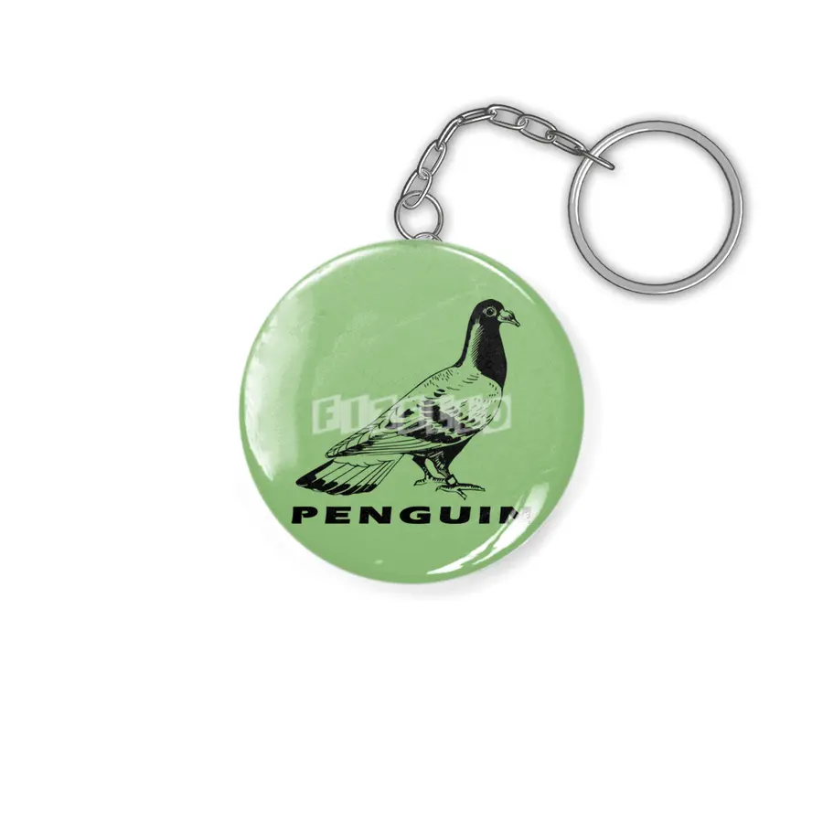 Deliberately Wrong Black Penguin Pigeon Anahtarlık