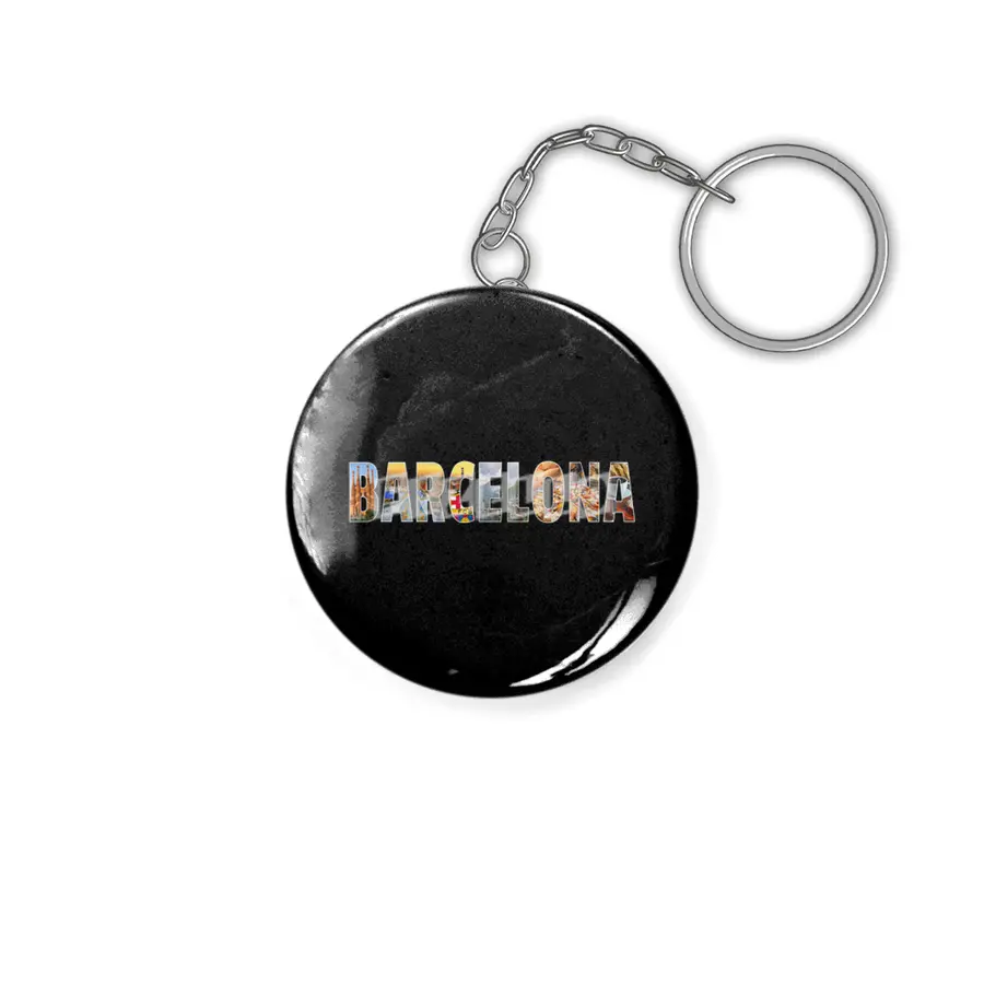 Barcelona Souvenir Spanish Vacation T Shirt Gift Anahtarlık