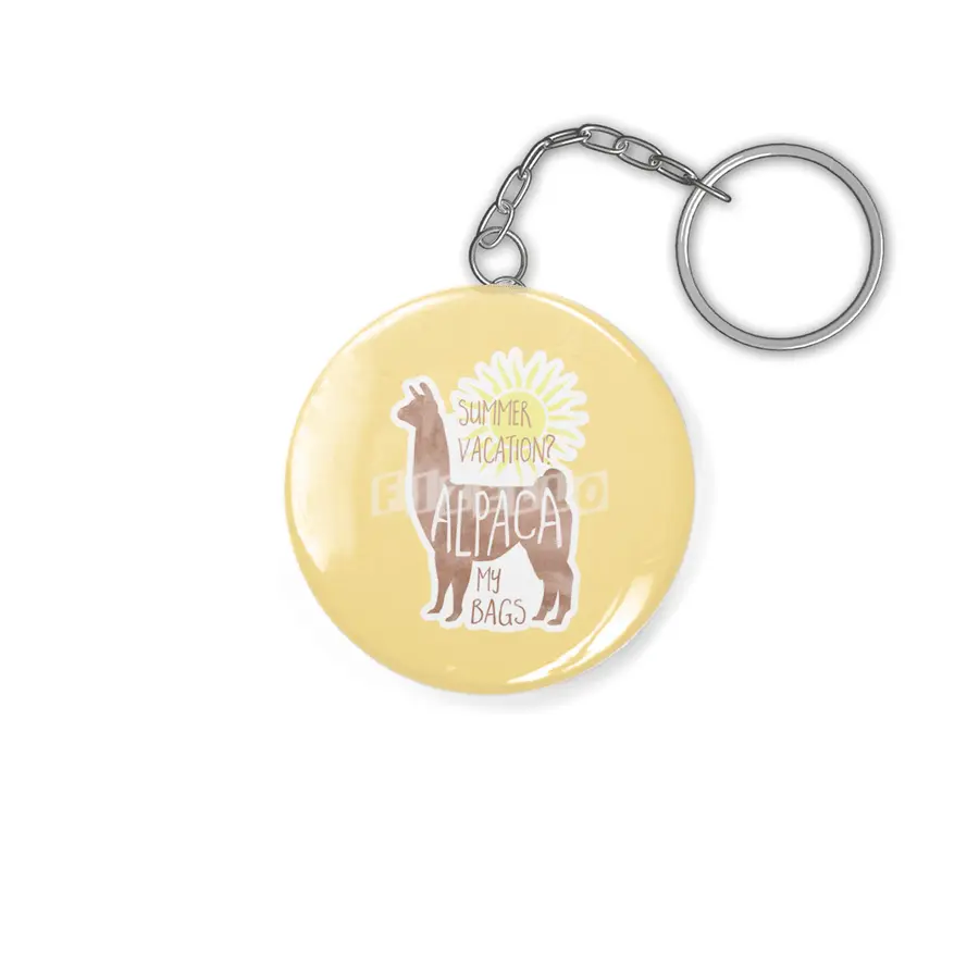 Summer Vacation? Alpaca my bags! Anahtarlık