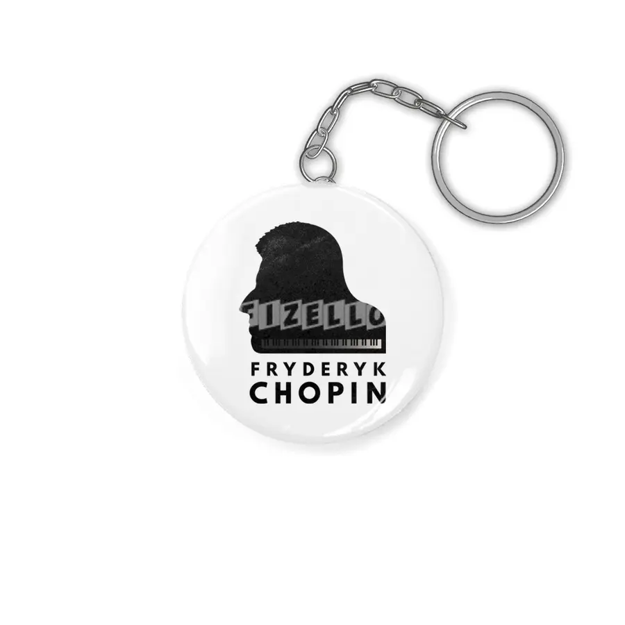 Chopin Grand Piano Portrait Anahtarlık
