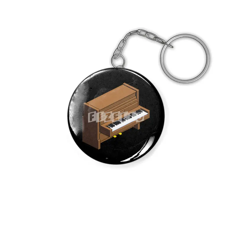 Classic wooden piano pixel art Anahtarlık