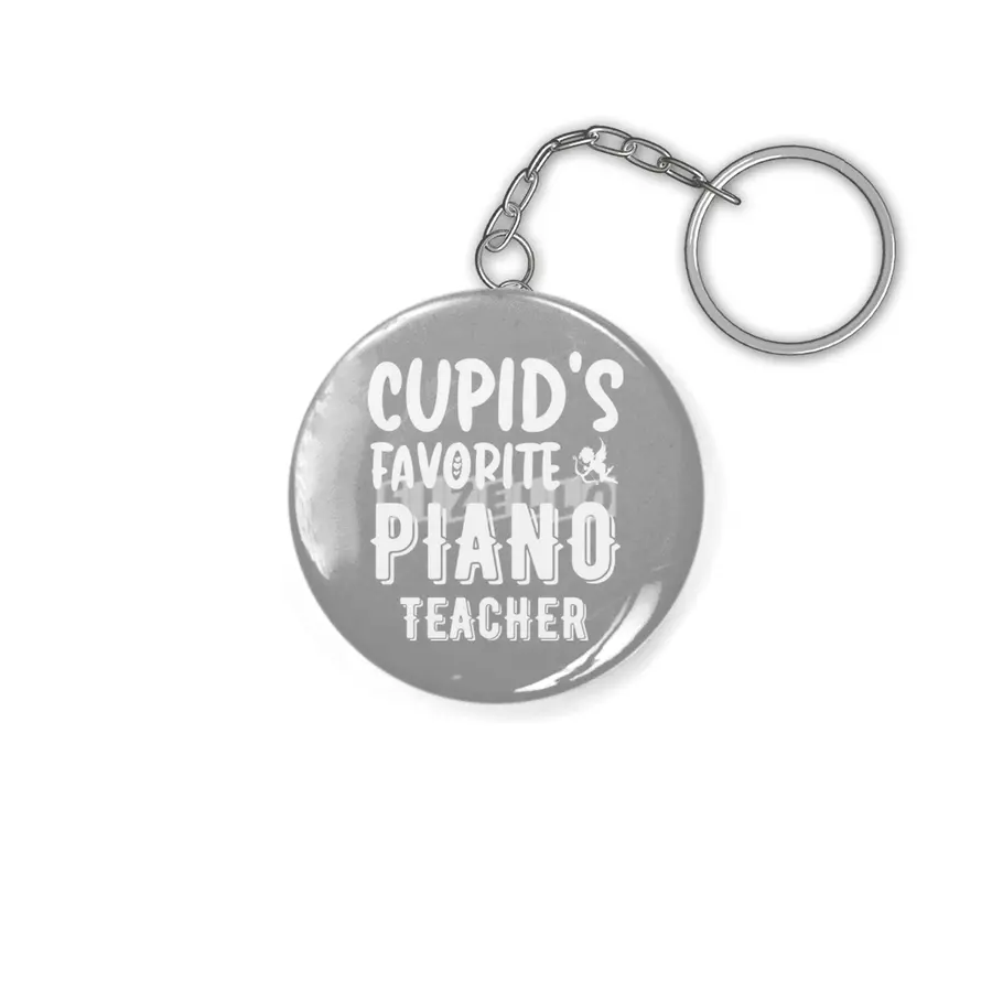 Cupid's Favorite Piano Teacher Valentines Day Gift Anahtarlık