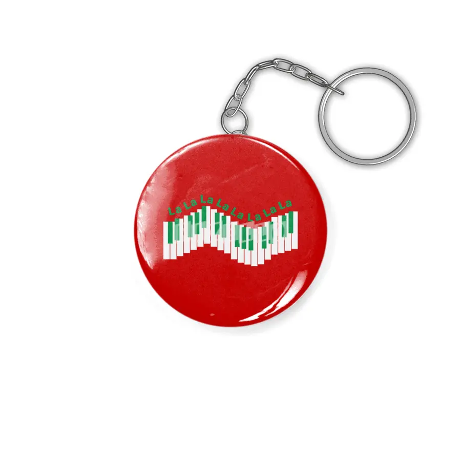 Holiday, Christmas Keyboard Piano - Green Anahtarlık