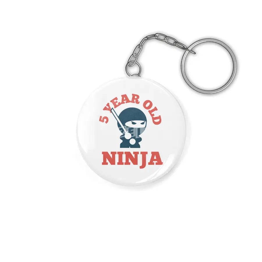 5 year old ninja son t-shirt Anahtarlık