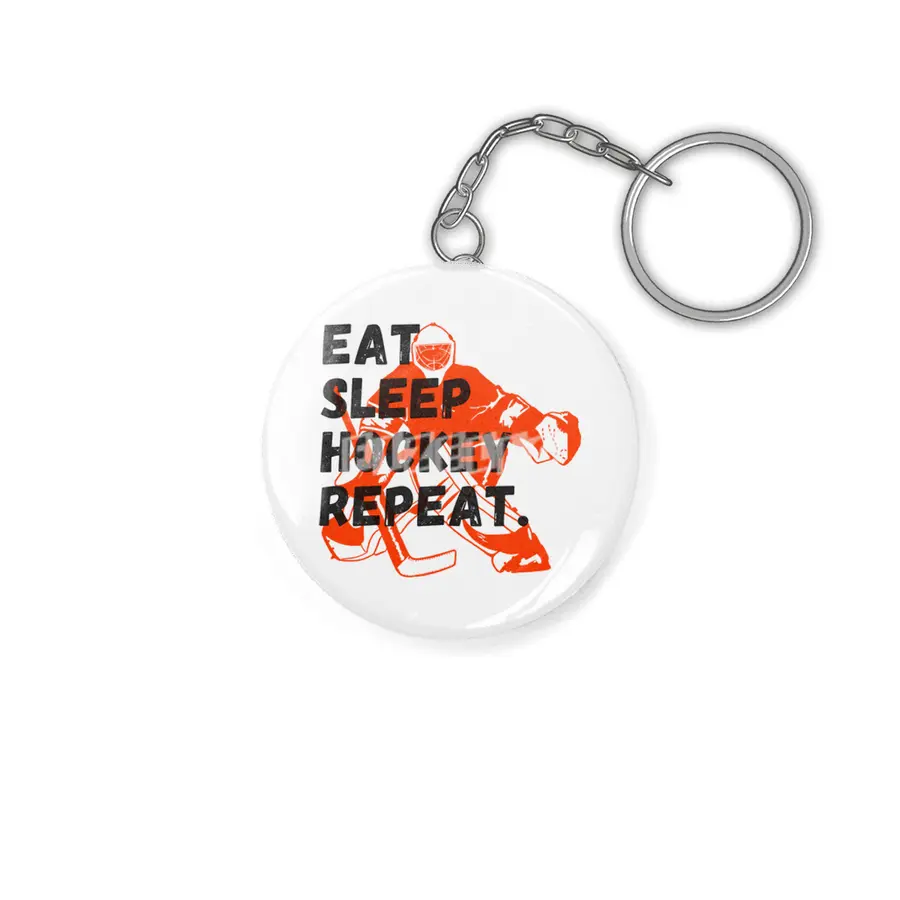 vintage distressed eat sleep ice hockey repeat sports lovers, players, fans and coaches graphic Anahtarlık