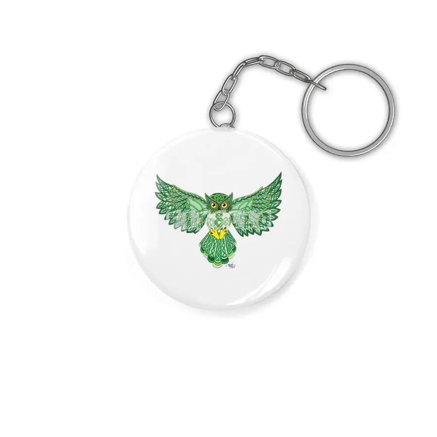 Celtic Owl Flight Anahtarlık