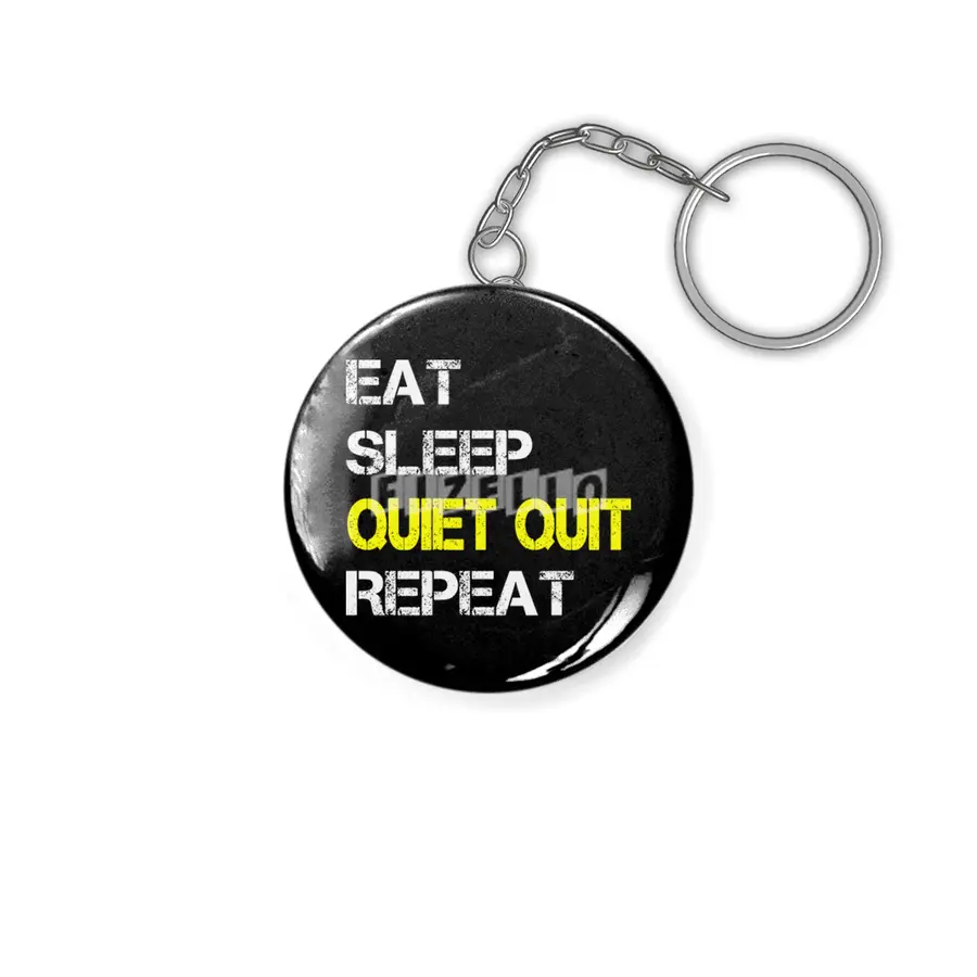 Quiet Quitting trend, Quiet quit, Eat sleep repeat Anahtarlık
