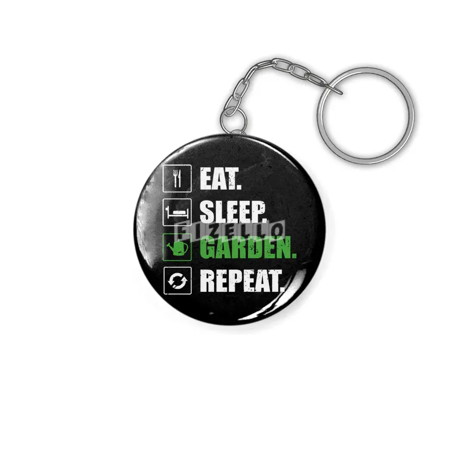 Garden Design Eat Sleep Garden Repeat Anahtarlık
