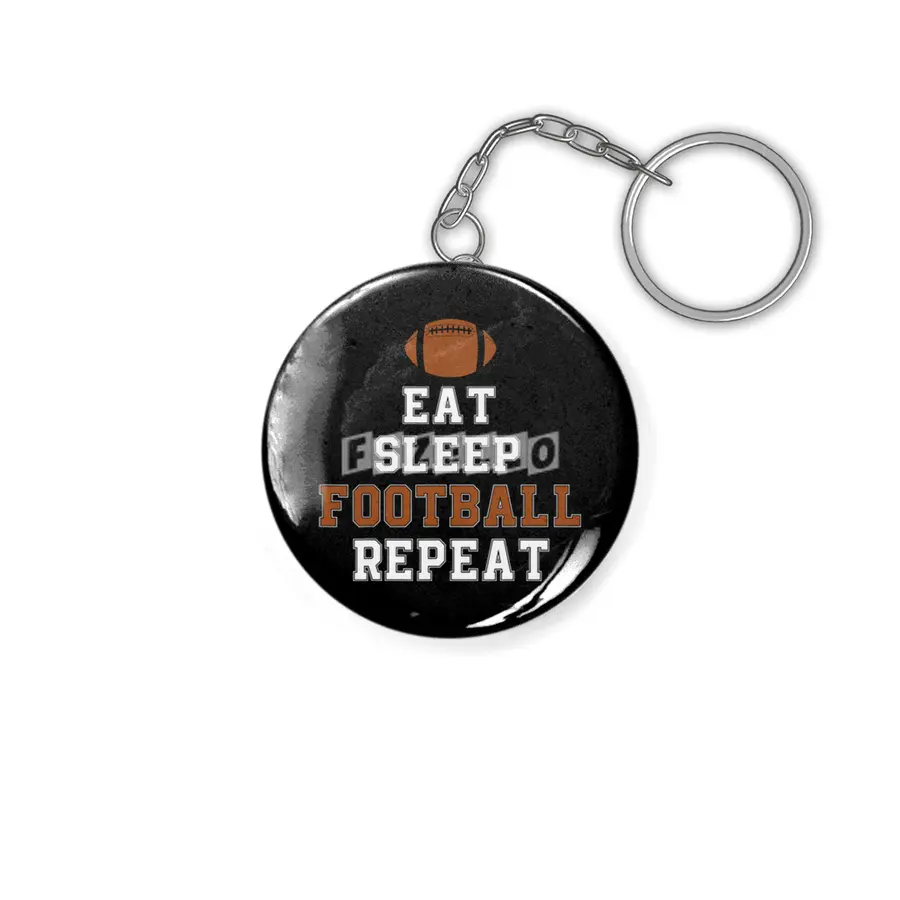 Football Player Eat Sleep Football Repeat Love Football Anahtarlık