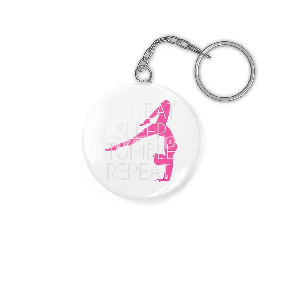 Funny Gymnast Gift Eat Sleep Tumble Repeat Anahtarlık