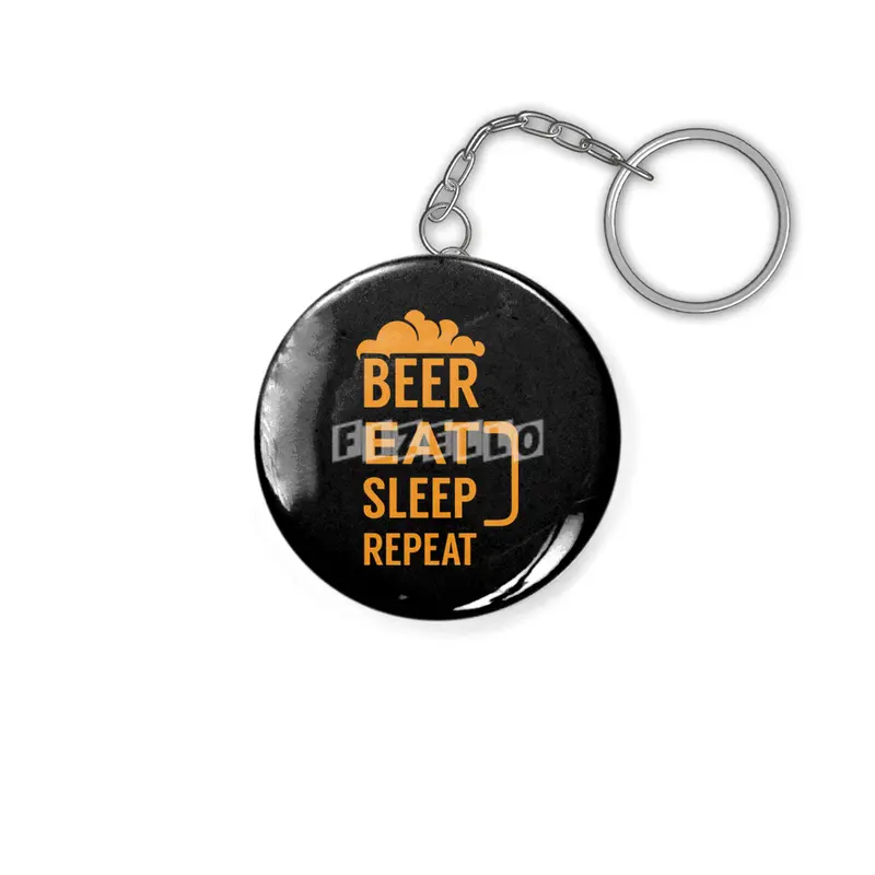 Beer eat sleep repeat Anahtarlık