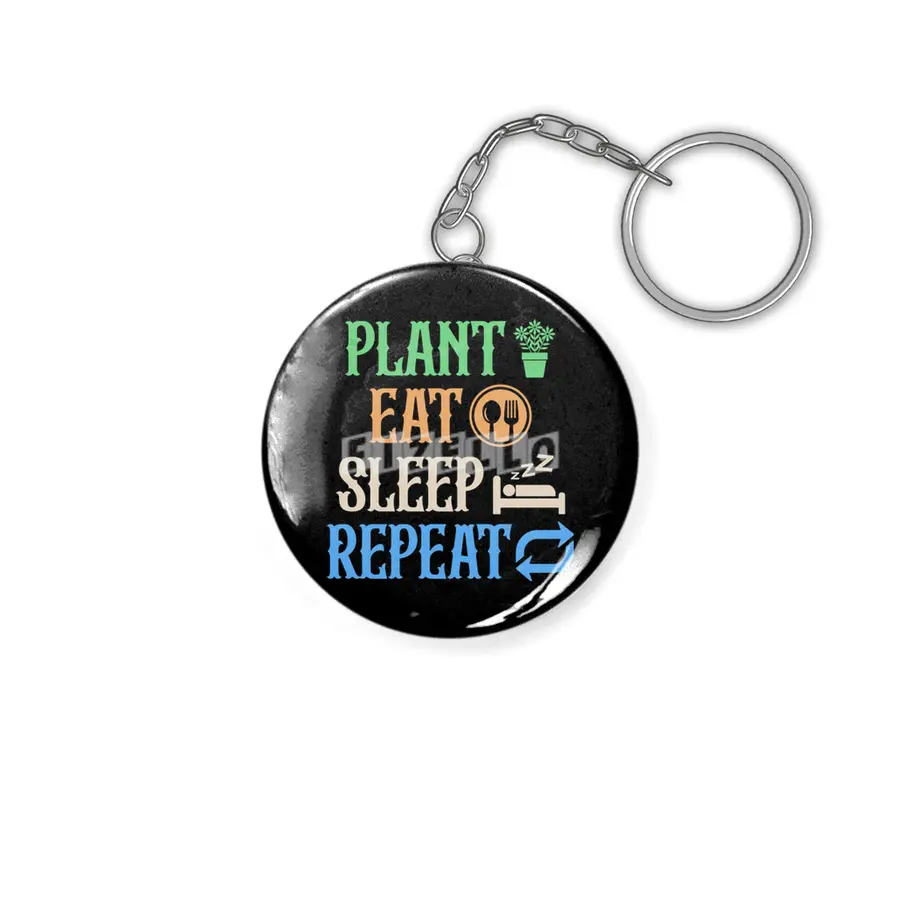 Plant Eat Sleep Repeat Gardener Life T-shirt Anahtarlık