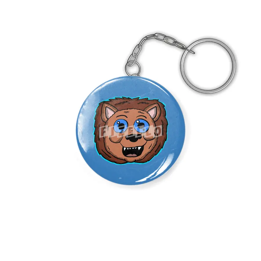 Cartoon Lion Head Anahtarlık