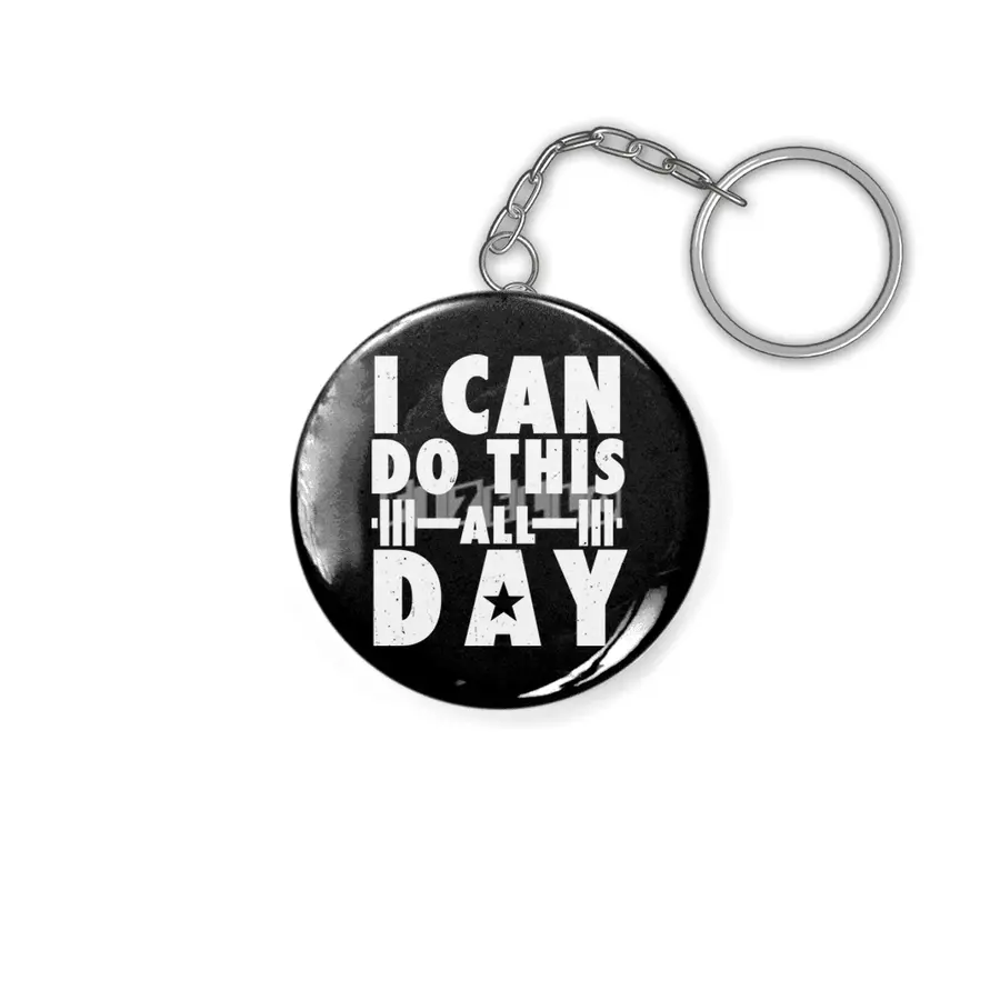 All day Workout Training Gym Fitness Motivational Anahtarlık