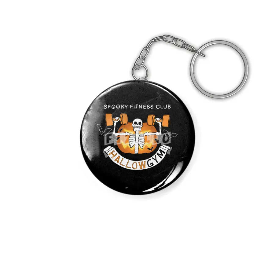 Spooky Fitness Club - dark background Anahtarlık