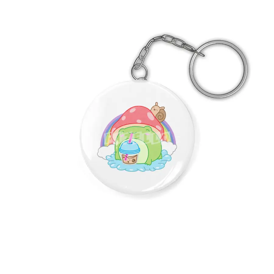 Frog Boba Bubble Tea Kawaii Anime Japanese Mushroom Snail Anahtarlık