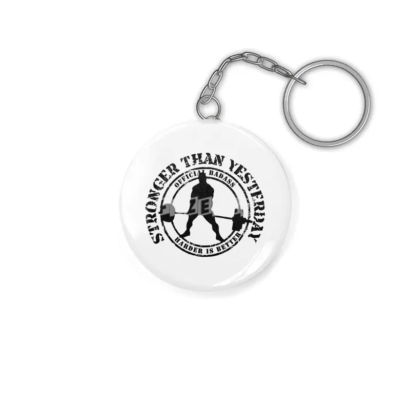 Stronger Than Yesterday Crossfit Kettlebell Fitness Ideal Gift gym crossfit lifting Anahtarlık