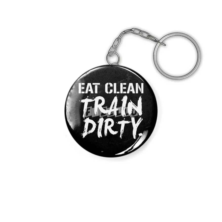 Eat Clean Train Dirty Workout Fitness Running Crossfit Motivation gym crossfit lifting Anahtarlık