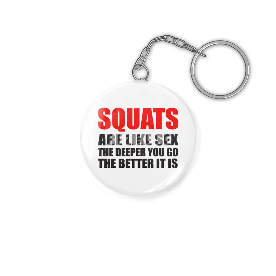 Squats Sex Health Fitness Gym Crossfit Anahtarlık