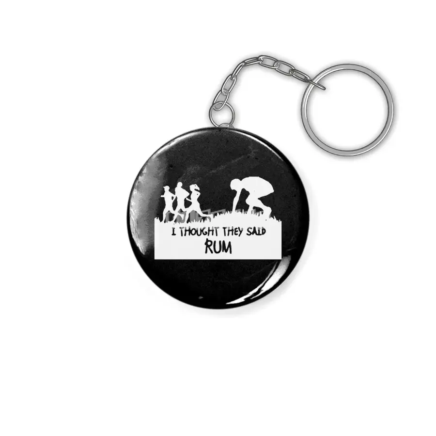 I Thought They Said Rum Mens Running Funny Slogan Runner Fitness Gift running Anahtarlık
