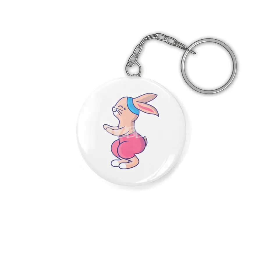 Bunny Fitness Pink Anahtarlık