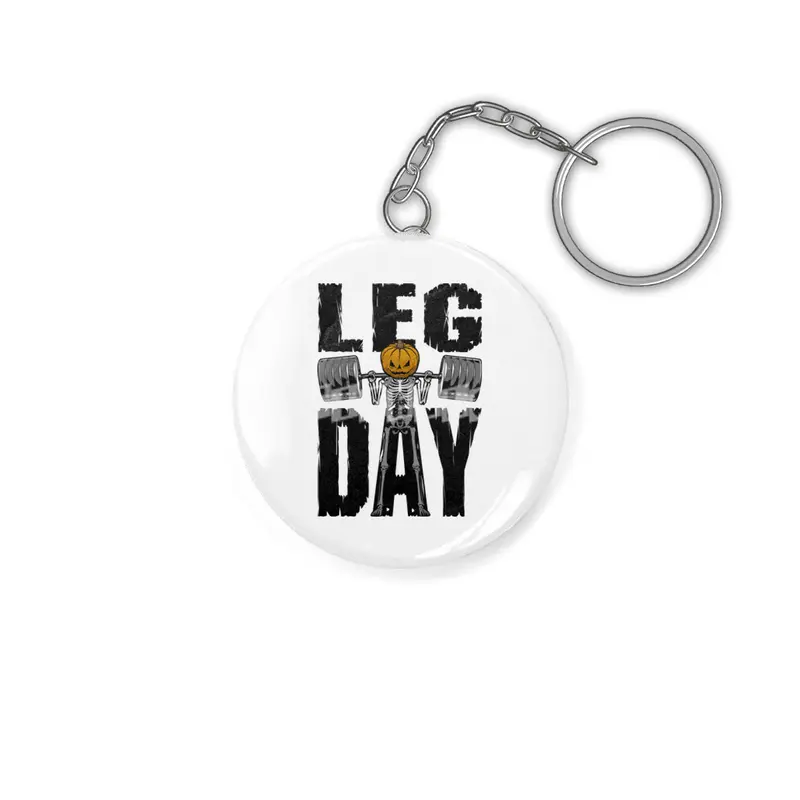 Halloween Gym Leg Day Skeleton Pumpkin Goth Fitness Workout Anahtarlık