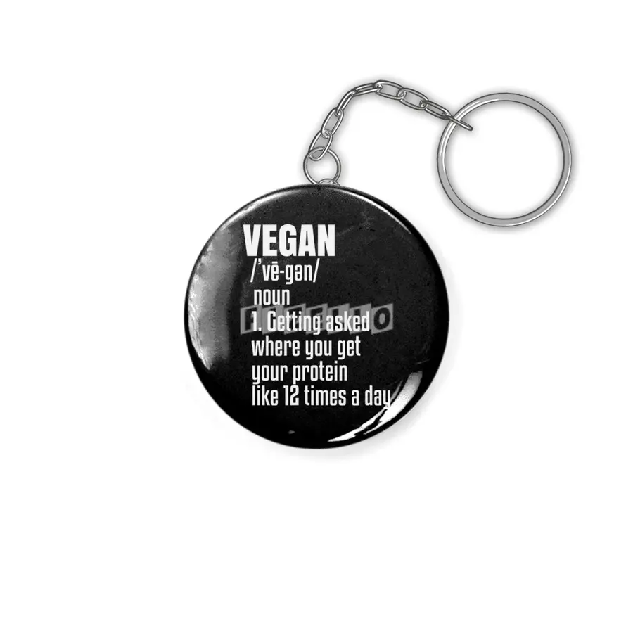 Vegan Gift Vegan Definition Go Veggie Tee Fitness Workout Anahtarlık