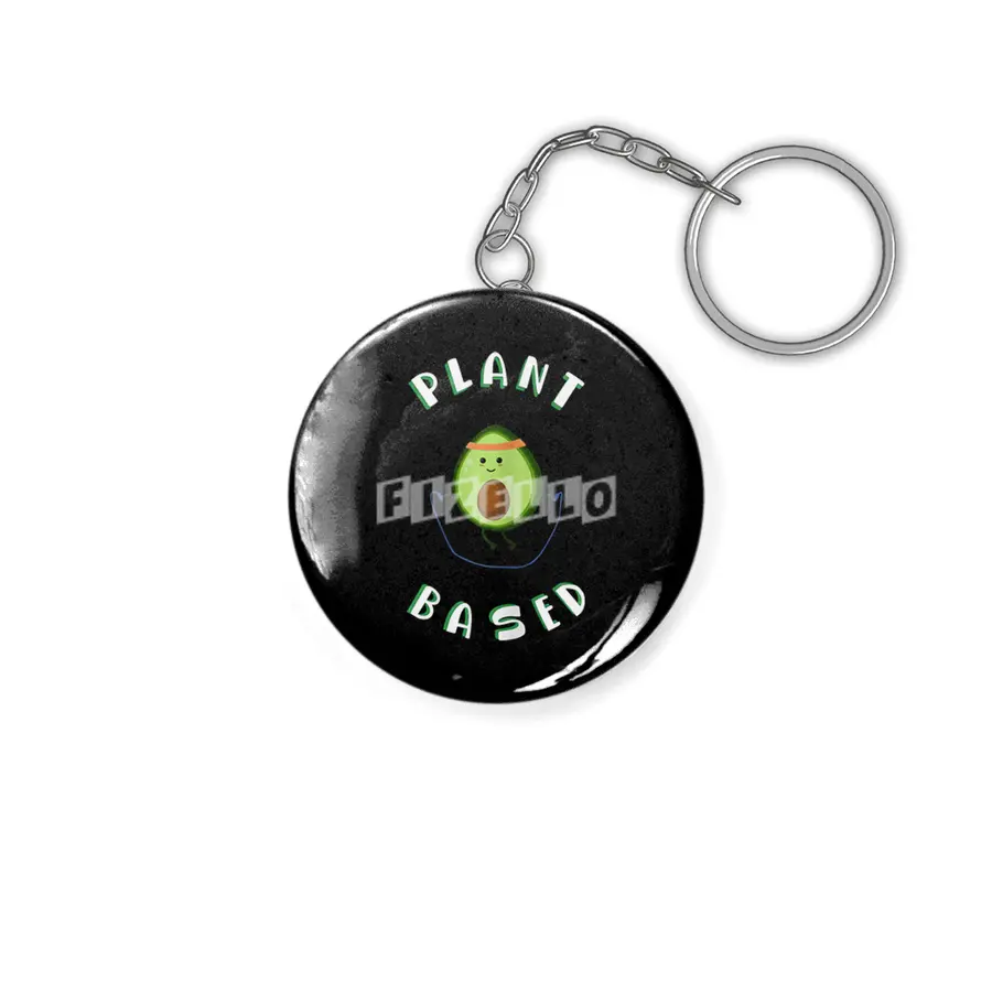 Funny Plant Based Avocado Fitness Tee, Vegan & Vegetarian Anahtarlık