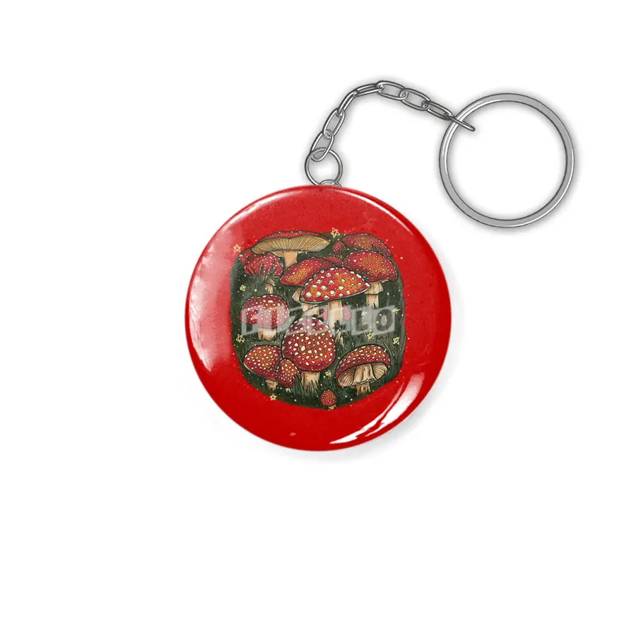 Fly Agaric - The Toadstool Mushroom ( Red ) Anahtarlık