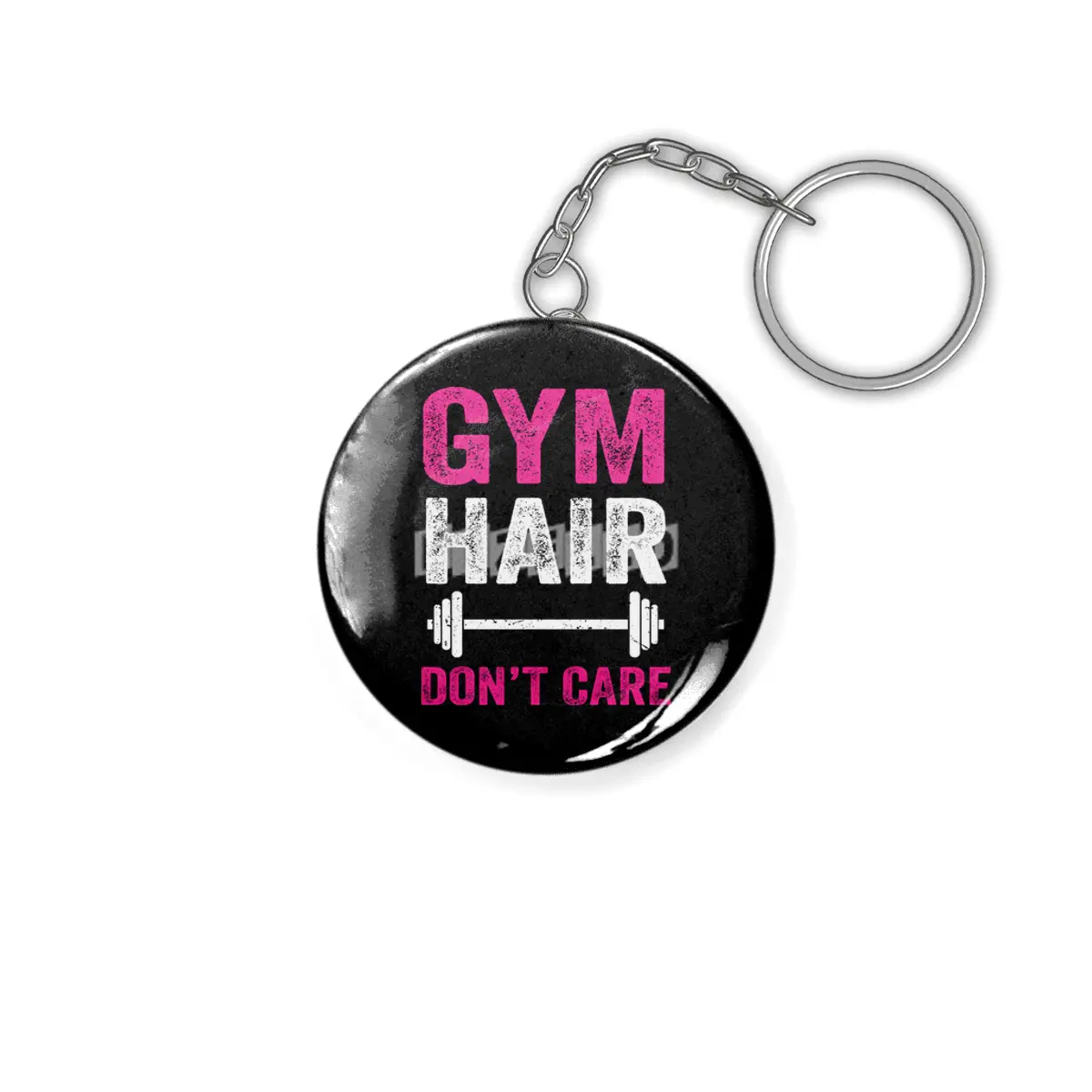 Gym Hair Don't Care Funny Fitness Design Gift Idea Anahtarlık