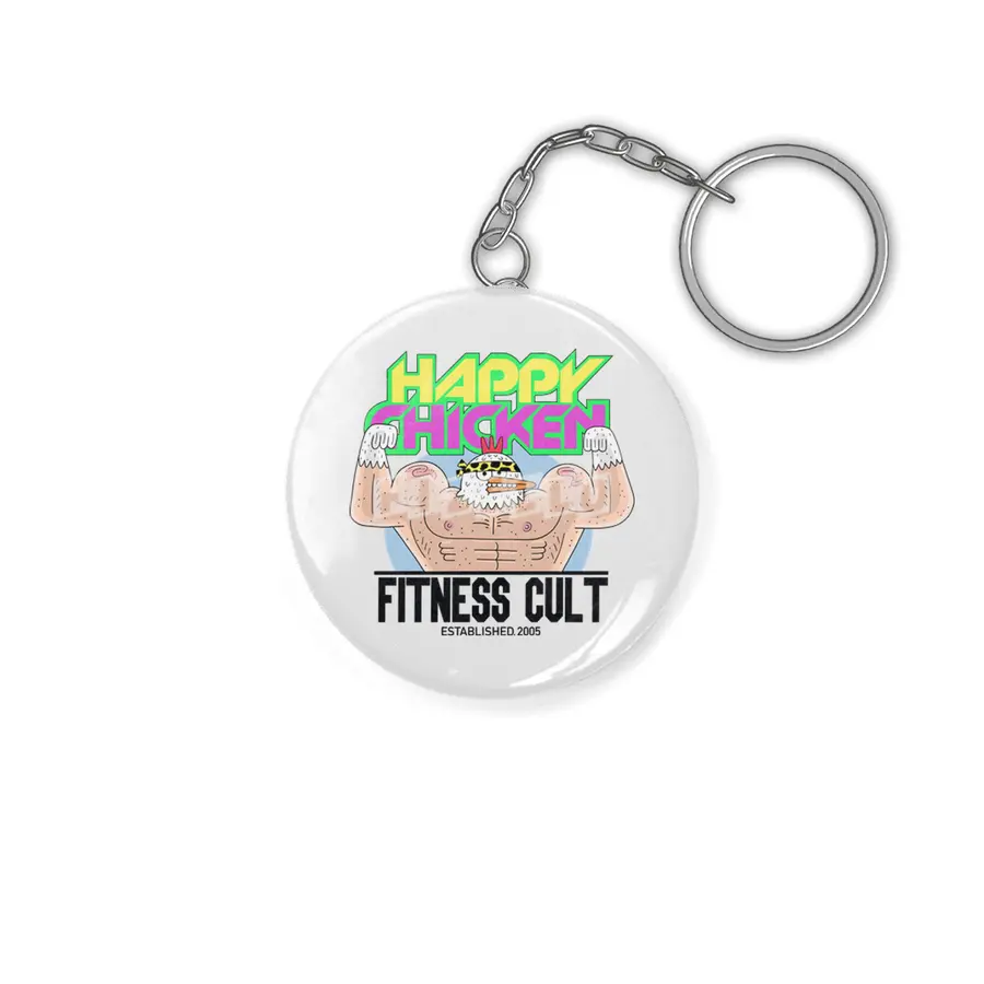Happy Chicken Fitness Cult Club Tee Anahtarlık