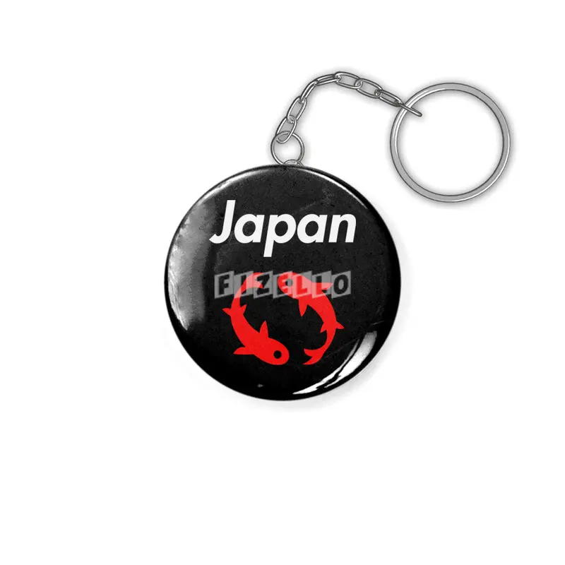 Japanese Iconic Koi for Dark Color Anahtarlık