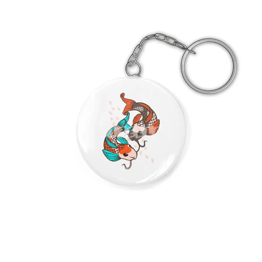 Japanese Koi Style Art Anahtarlık