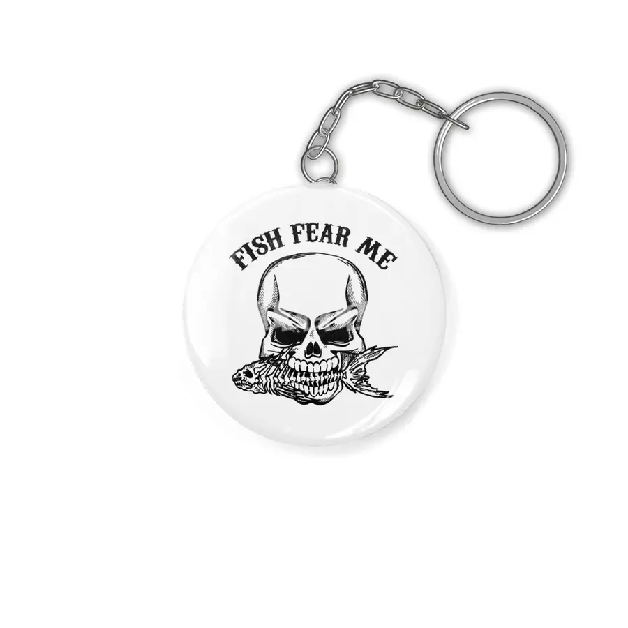 Fish Fear Me Black Anahtarlık